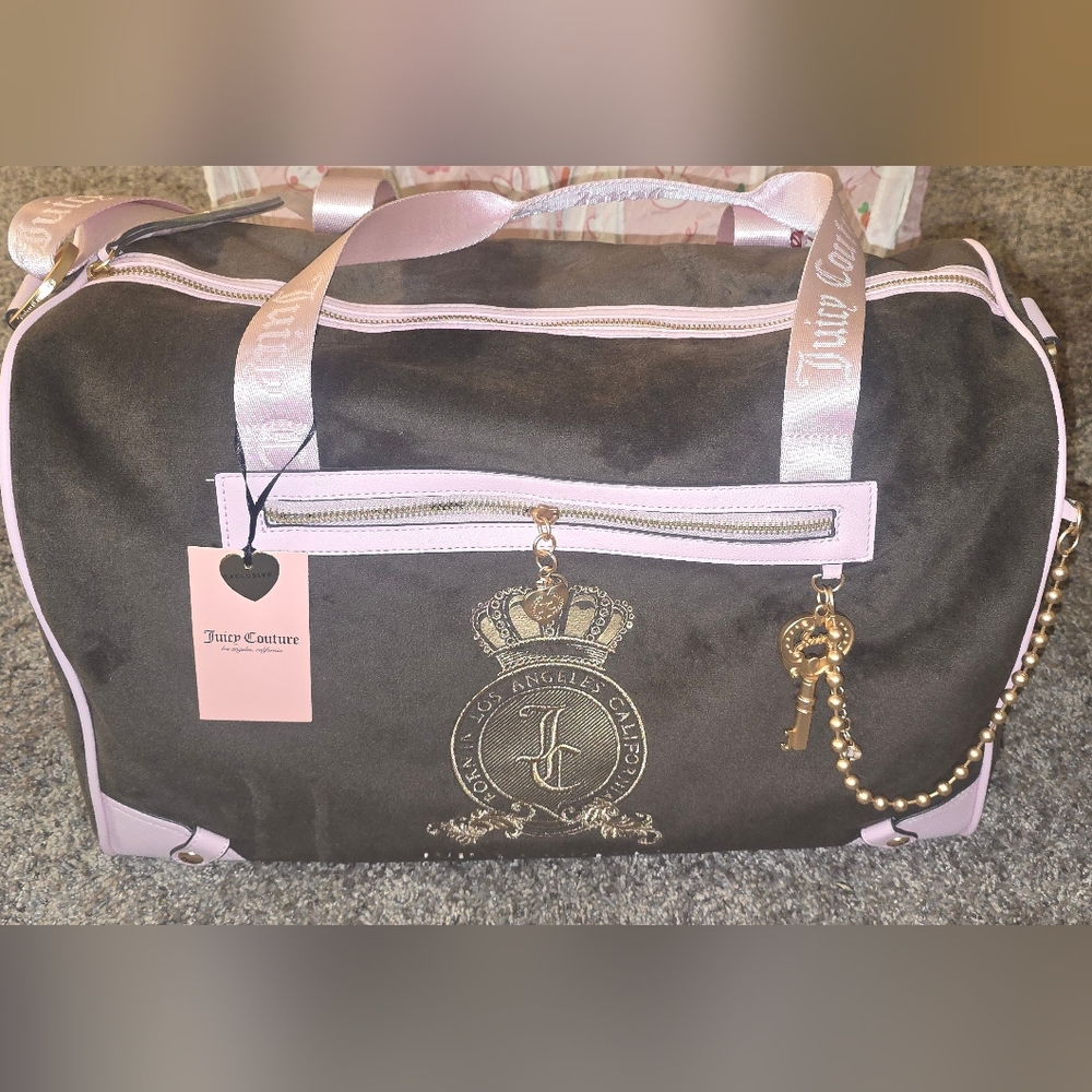 Juicy Couture Chocolate Classic Juicy Lover Weekender Duffle Bag
